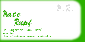 mate rupf business card